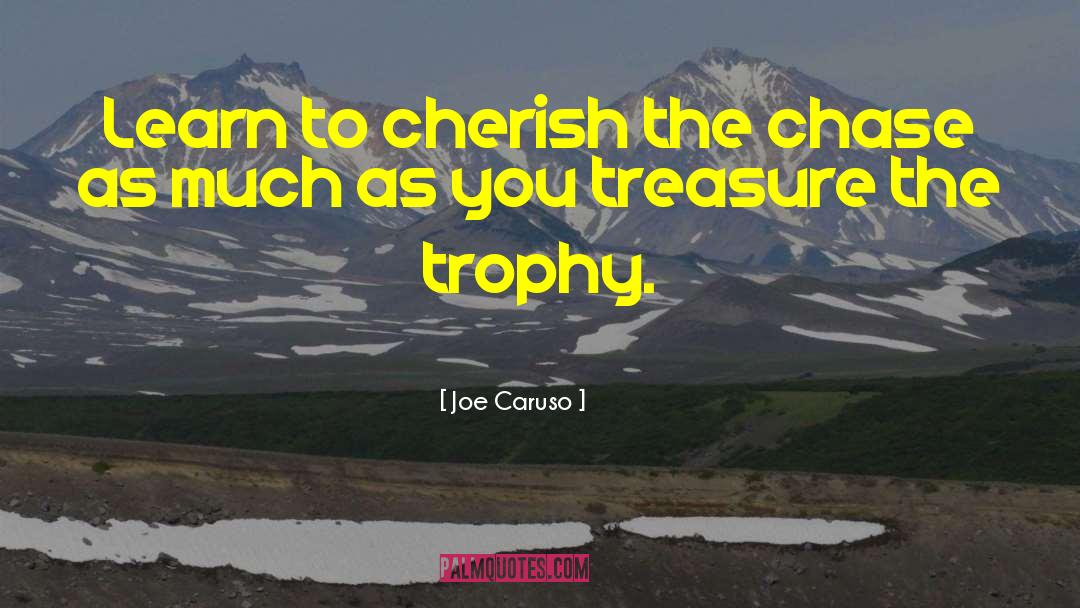 Joe Caruso Quotes: Learn to cherish the chase