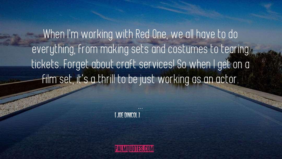 Joe Dinicol Quotes: When I'm working with Red