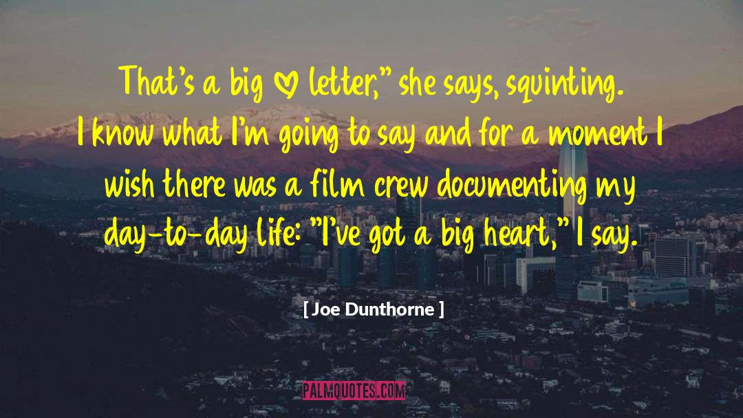 Joe Dunthorne Quotes: That's a big love letter,