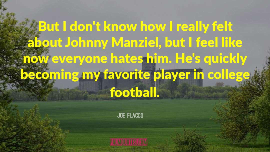 Joe Flacco Quotes: But I don't know how