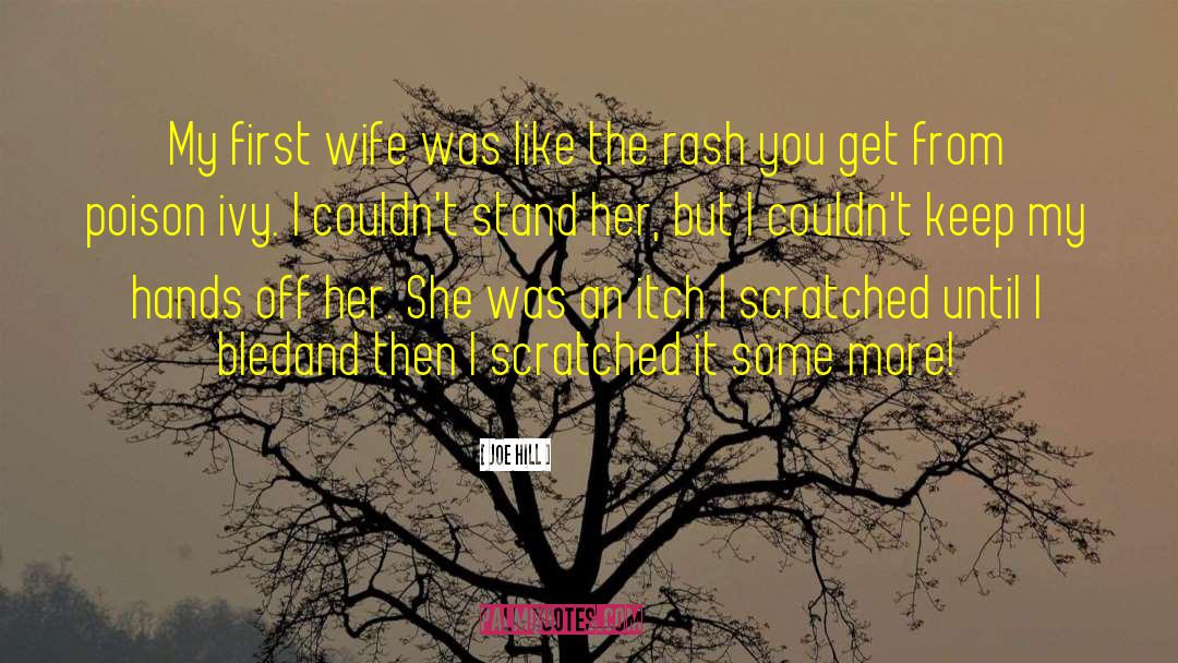 Joe Hill Quotes: My first wife was like