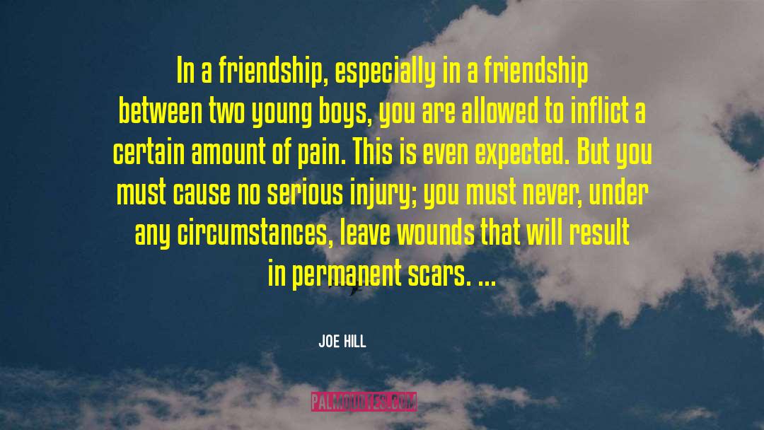 Joe Hill Quotes: In a friendship, especially in