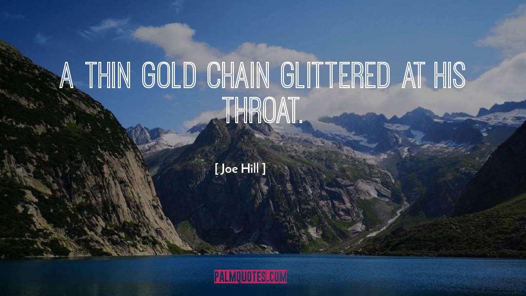 Joe Hill Quotes: A thin gold chain glittered