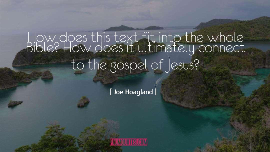 Joe Hoagland Quotes: How does this text fit