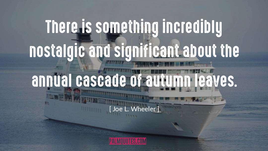 Joe L. Wheeler Quotes: There is something incredibly nostalgic