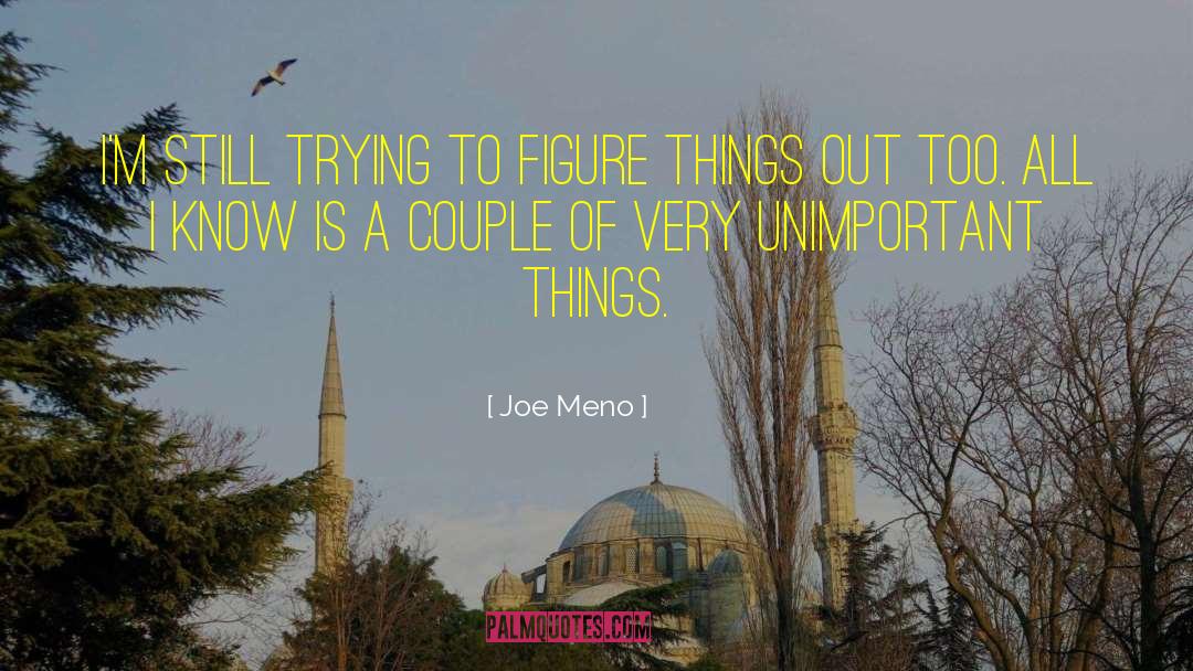 Joe Meno Quotes: I'm still trying to figure