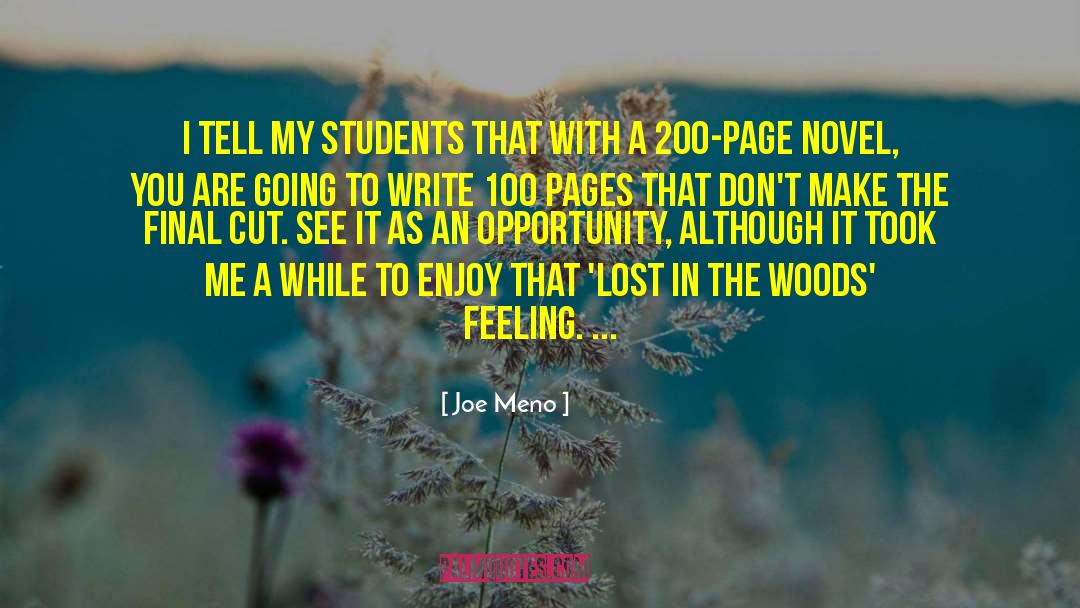 Joe Meno Quotes: I tell my students that