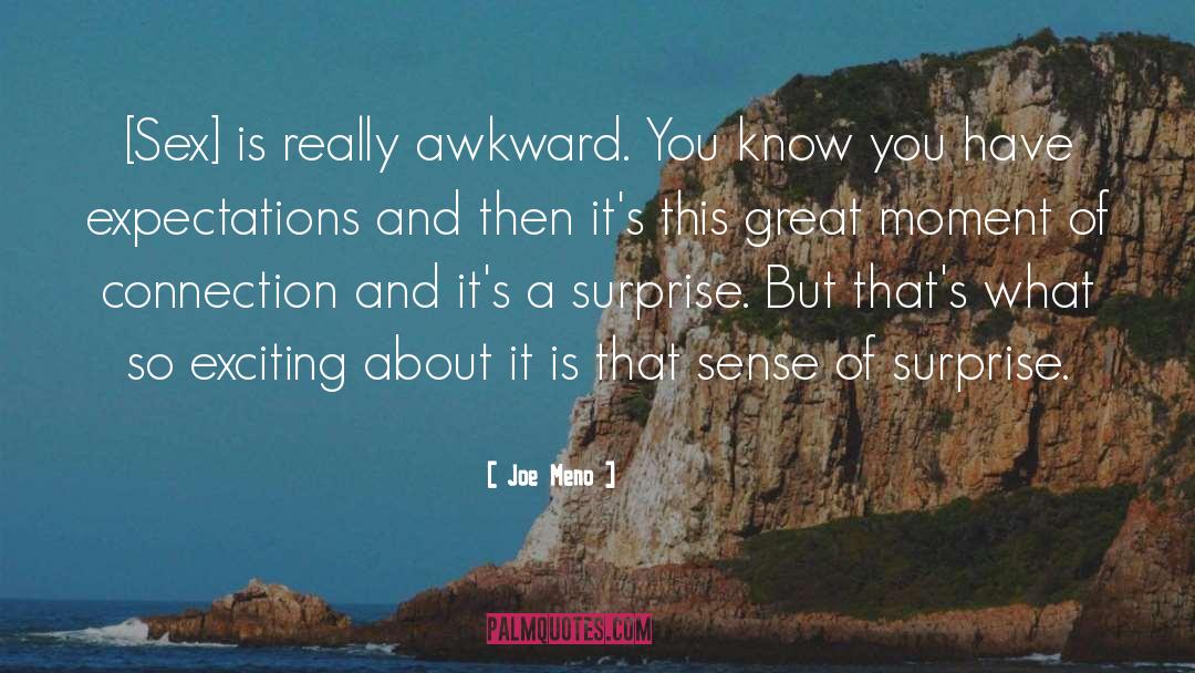 Joe Meno Quotes: [Sex] is really awkward. You