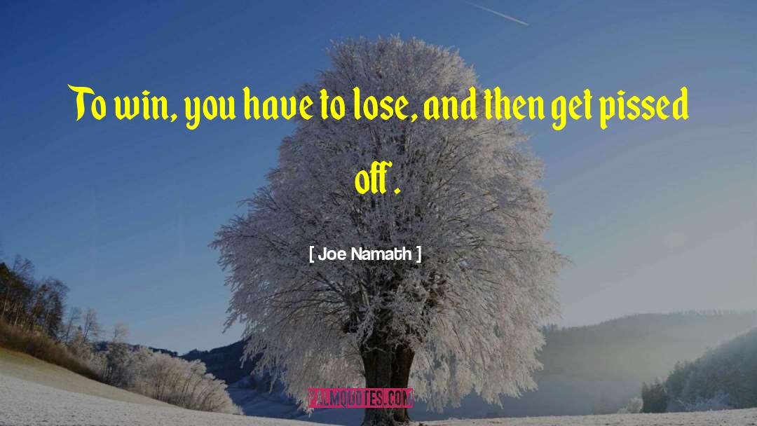 Joe Namath Quotes: To win, you have to