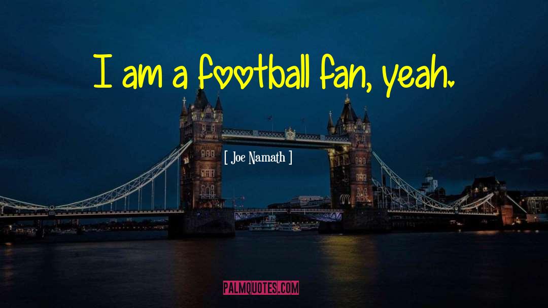 Joe Namath Quotes: I am a football fan,