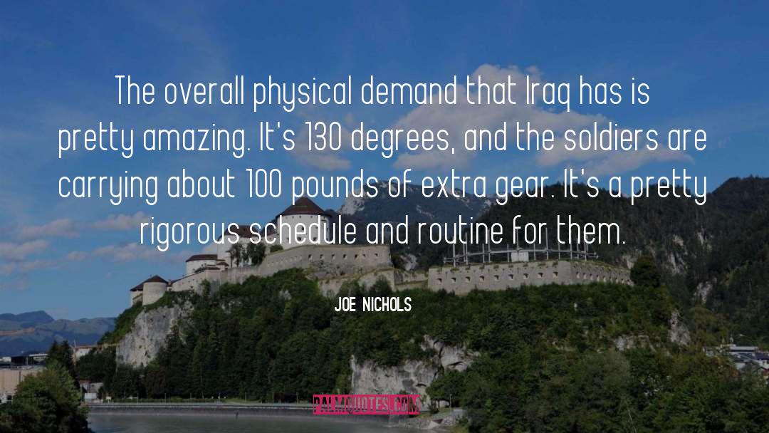 Joe Nichols Quotes: The overall physical demand that