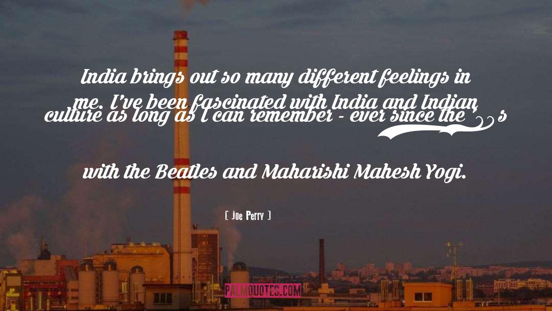 Joe Perry Quotes: India brings out so many