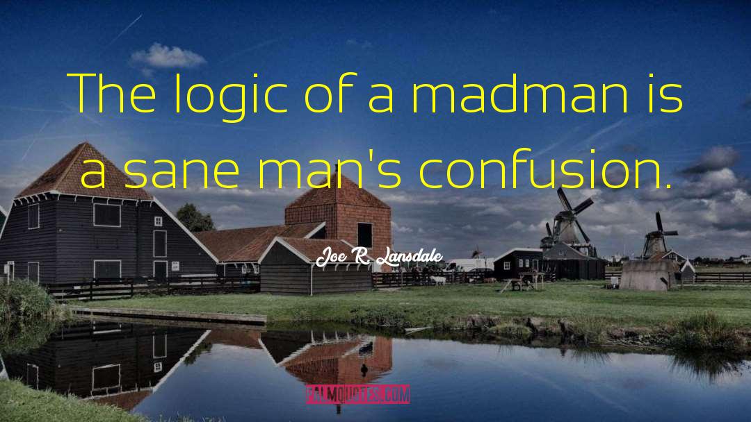 Joe R. Lansdale Quotes: The logic of a madman