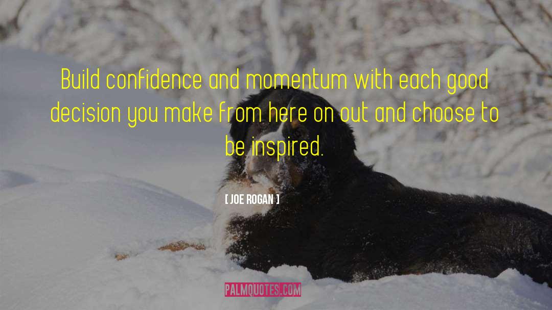 Joe Rogan Quotes: Build confidence and momentum with