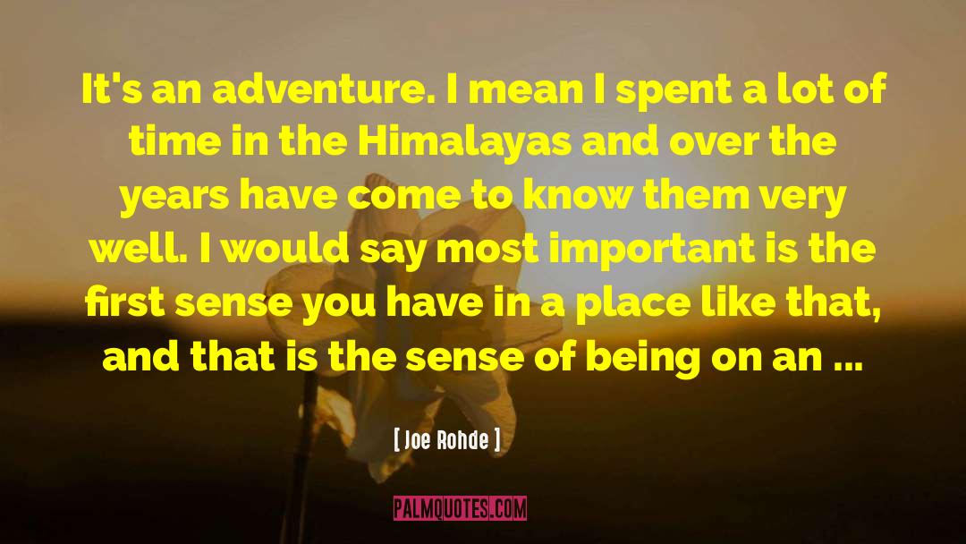 Joe Rohde Quotes: It's an adventure. I mean