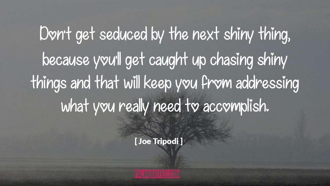 Joe Tripodi Quotes: Don't get seduced by the
