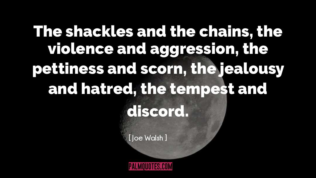 Joe Walsh Quotes: The shackles and the chains,