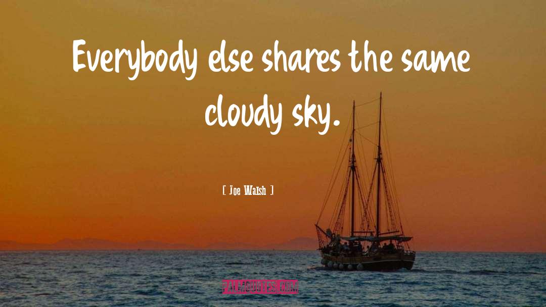 Joe Walsh Quotes: Everybody else shares the same