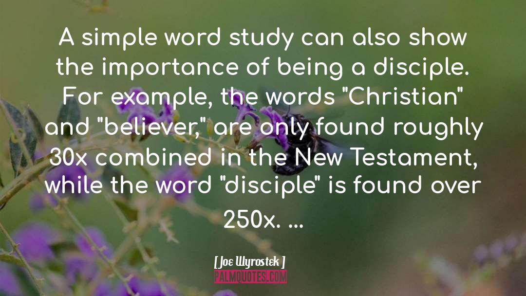 Joe Wyrostek Quotes: A simple word study can