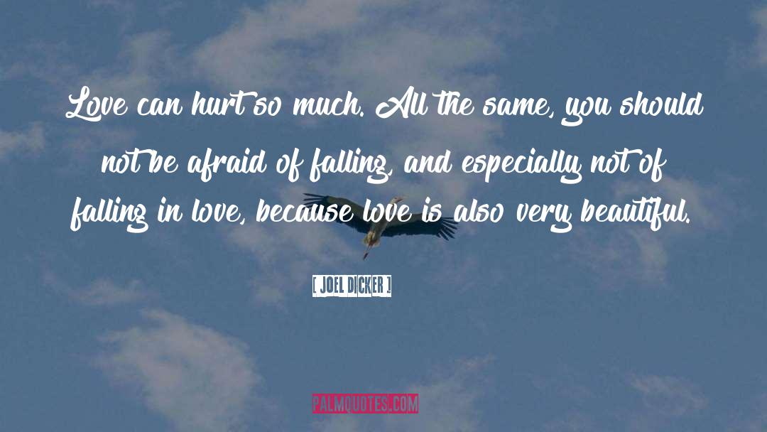 Joel Dicker Quotes: Love can hurt so much.
