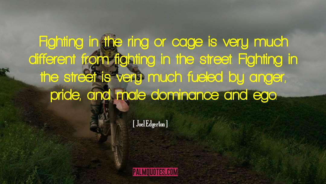 Joel Edgerton Quotes: Fighting in the ring or