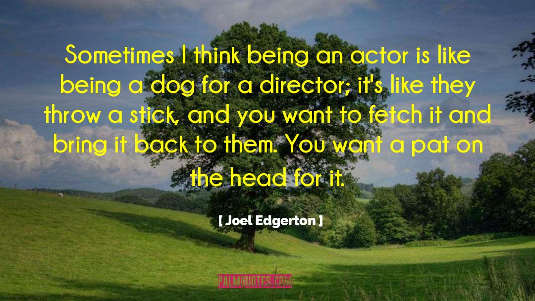 Joel Edgerton Quotes: Sometimes I think being an