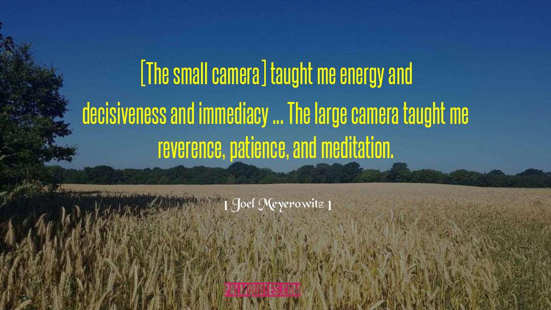 Joel Meyerowitz Quotes: [The small camera] taught me