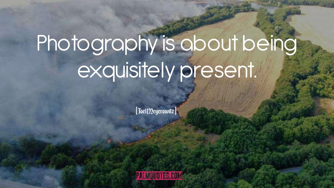 Joel Meyerowitz Quotes: Photography is about being exquisitely