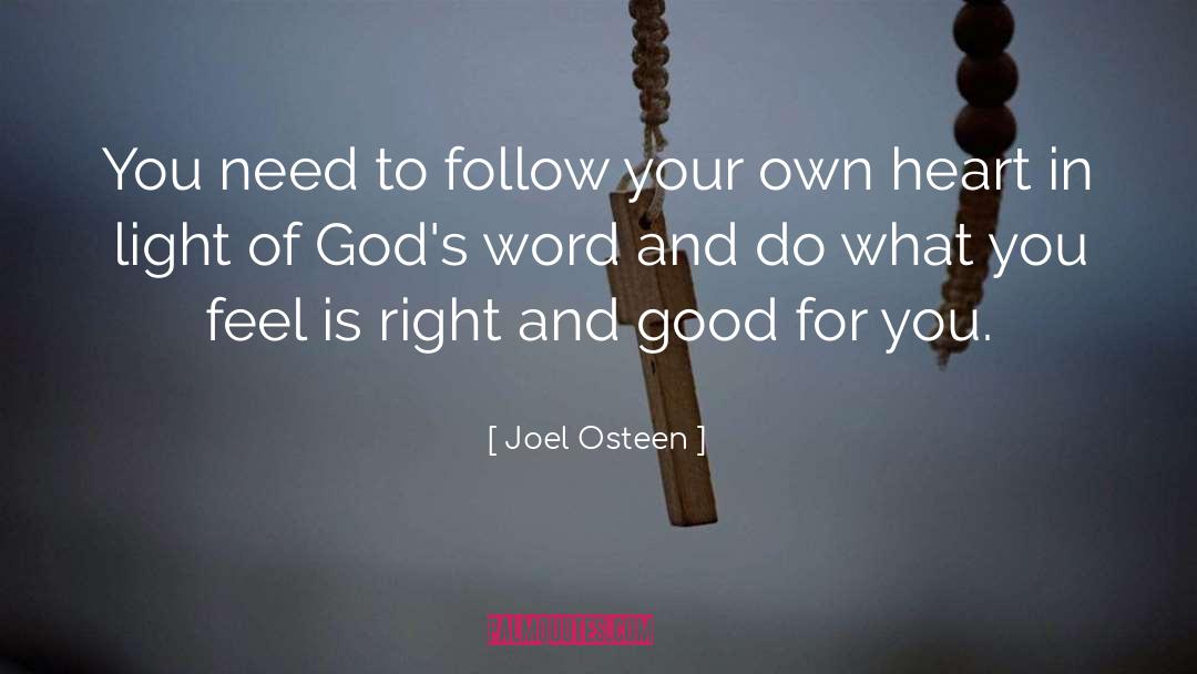 Joel Osteen Quotes: You need to follow your