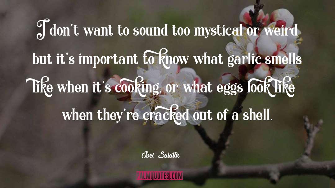 Joel Salatin Quotes: I don't want to sound