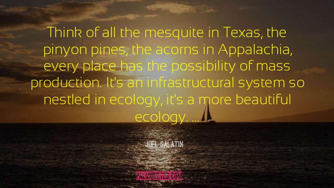 Joel Salatin Quotes: Think of all the mesquite
