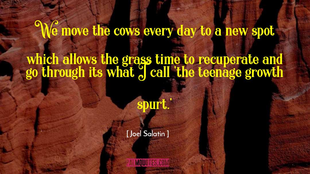 Joel Salatin Quotes: We move the cows every