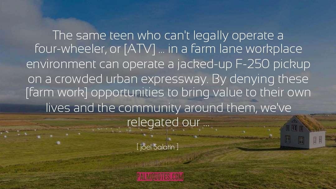 Joel Salatin Quotes: The same teen who can't