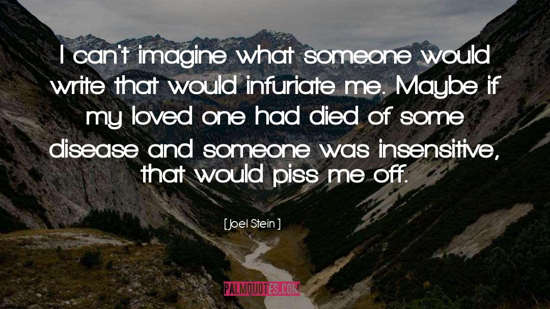 Joel Stein Quotes: I can't imagine what someone