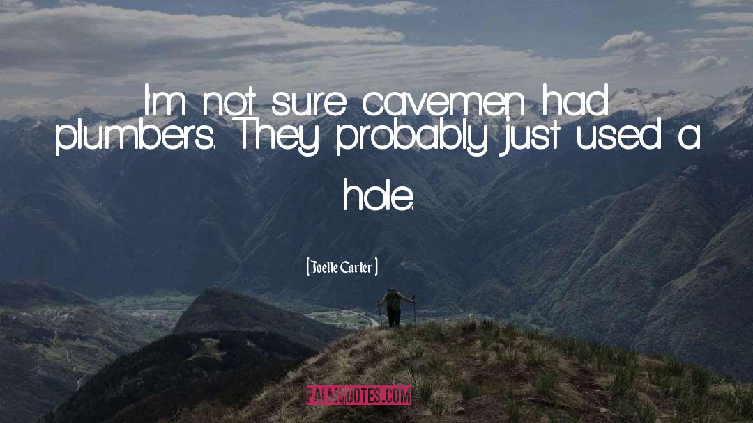 Joelle Carter Quotes: I'm not sure cavemen had
