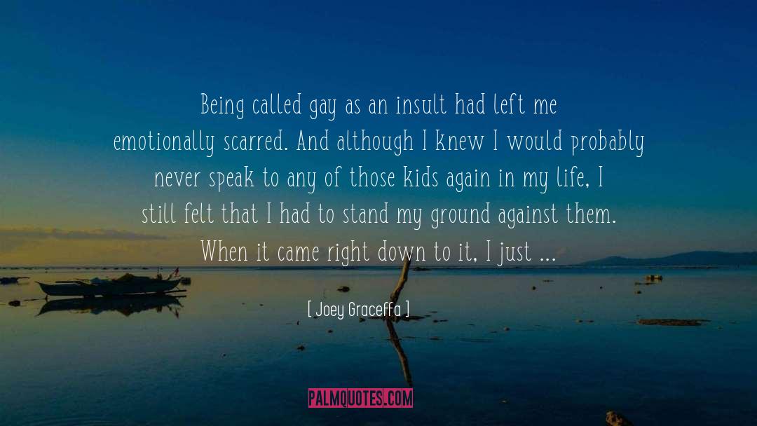 Joey Graceffa Quotes: Being called gay as an