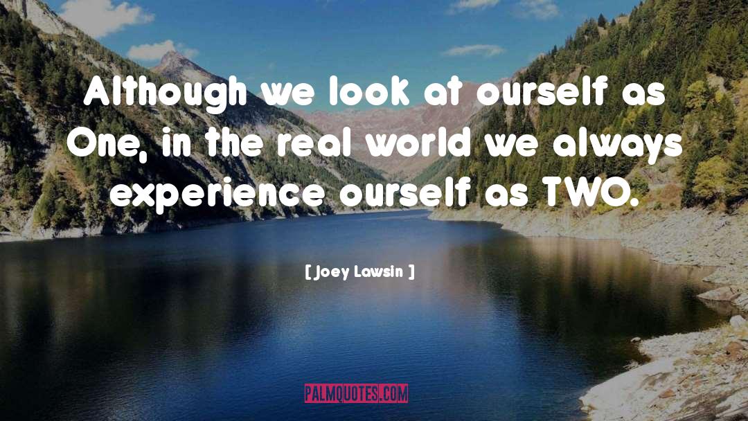 Joey Lawsin Quotes: Although we look at ourself