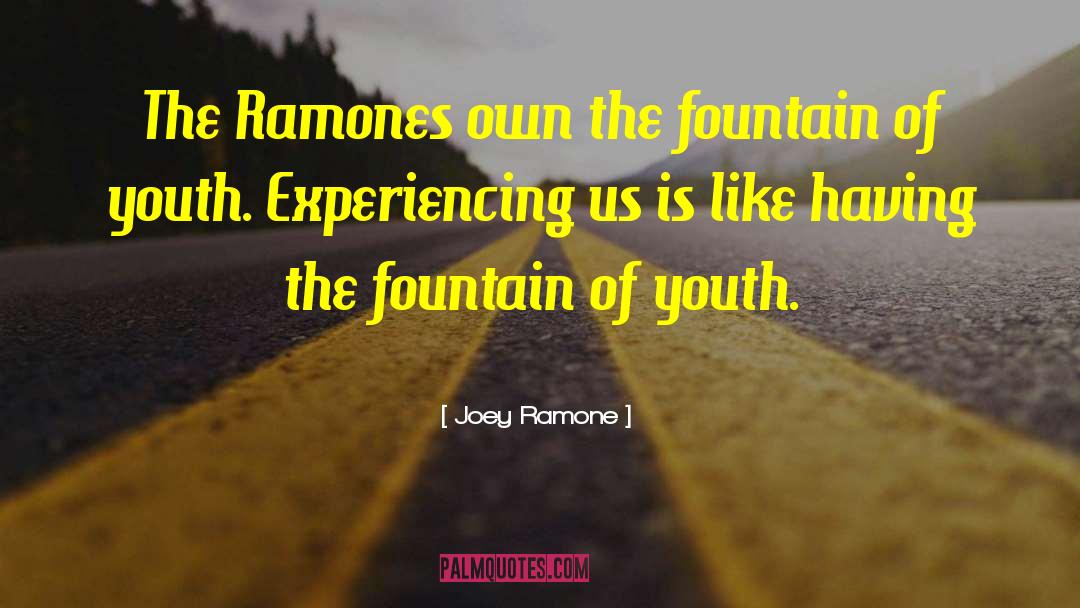 Joey Ramone Quotes: The Ramones own the fountain