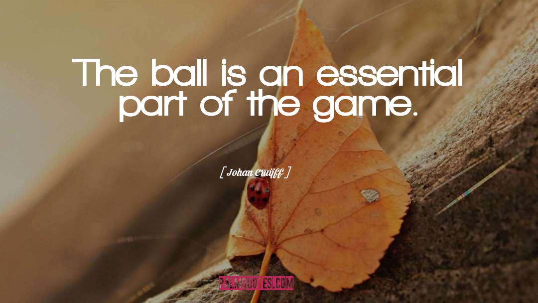 Johan Cruijff Quotes: The ball is an essential