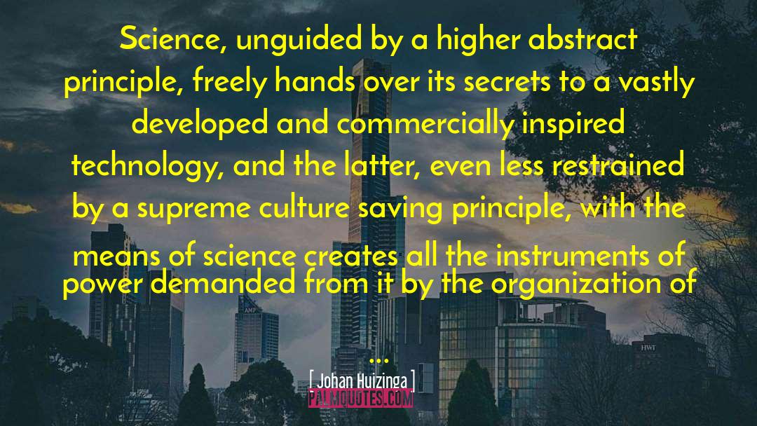 Johan Huizinga Quotes: Science, unguided by a higher