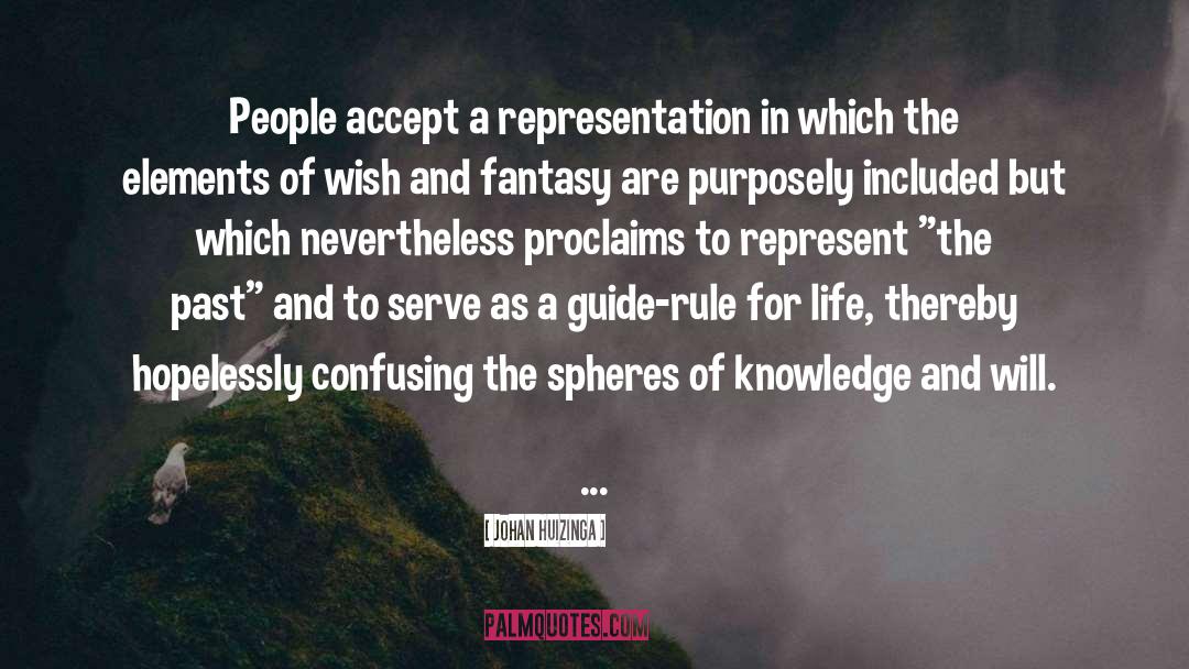 Johan Huizinga Quotes: People accept a representation in