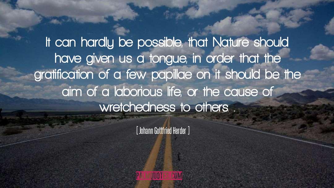 Johann Gottfried Herder Quotes: It can hardly be possible,