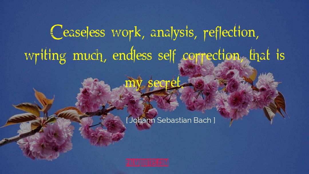 Johann Sebastian Bach Quotes: Ceaseless work, analysis, reflection, writing