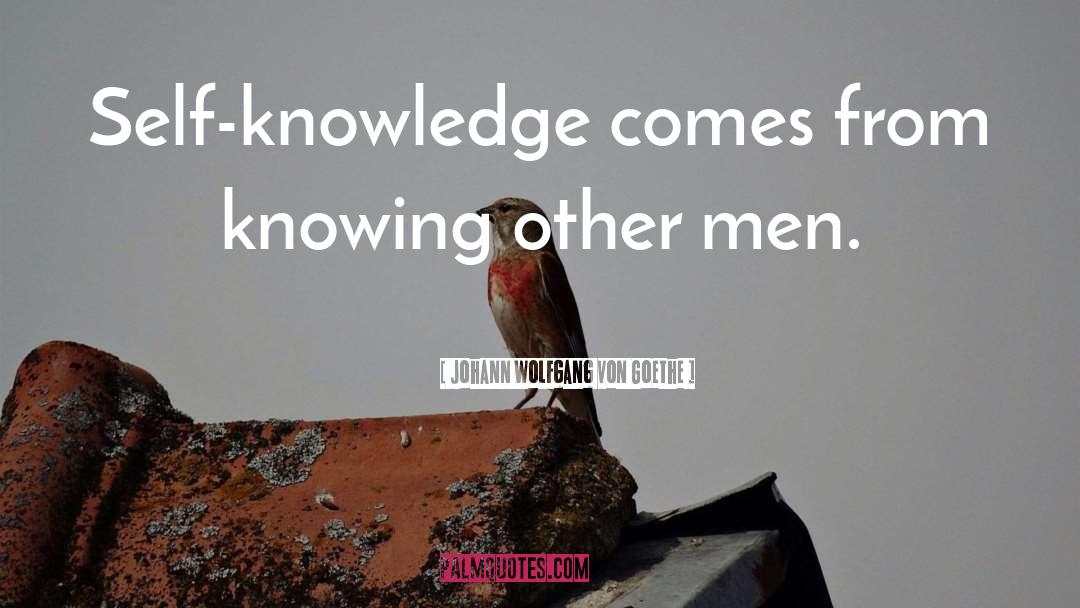 Johann Wolfgang Von Goethe Quotes: Self-knowledge comes from knowing other