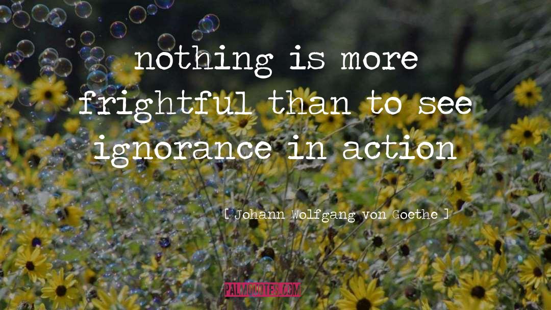 Johann Wolfgang Von Goethe Quotes: nothing is more frightful than