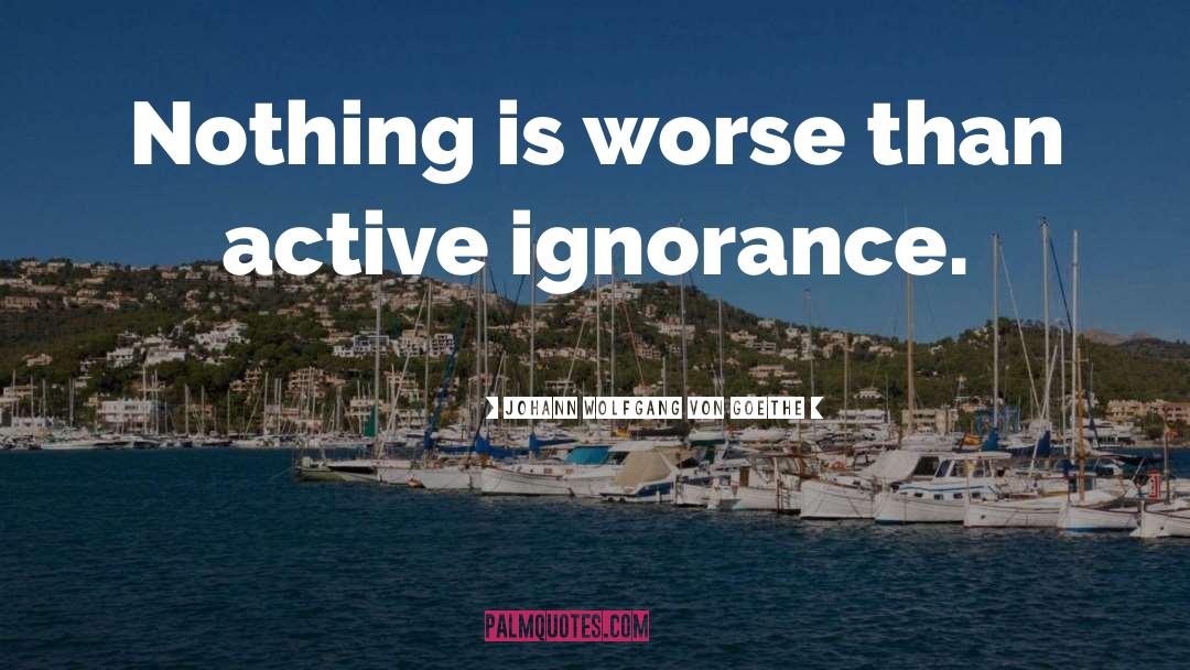 Johann Wolfgang Von Goethe Quotes: Nothing is worse than active
