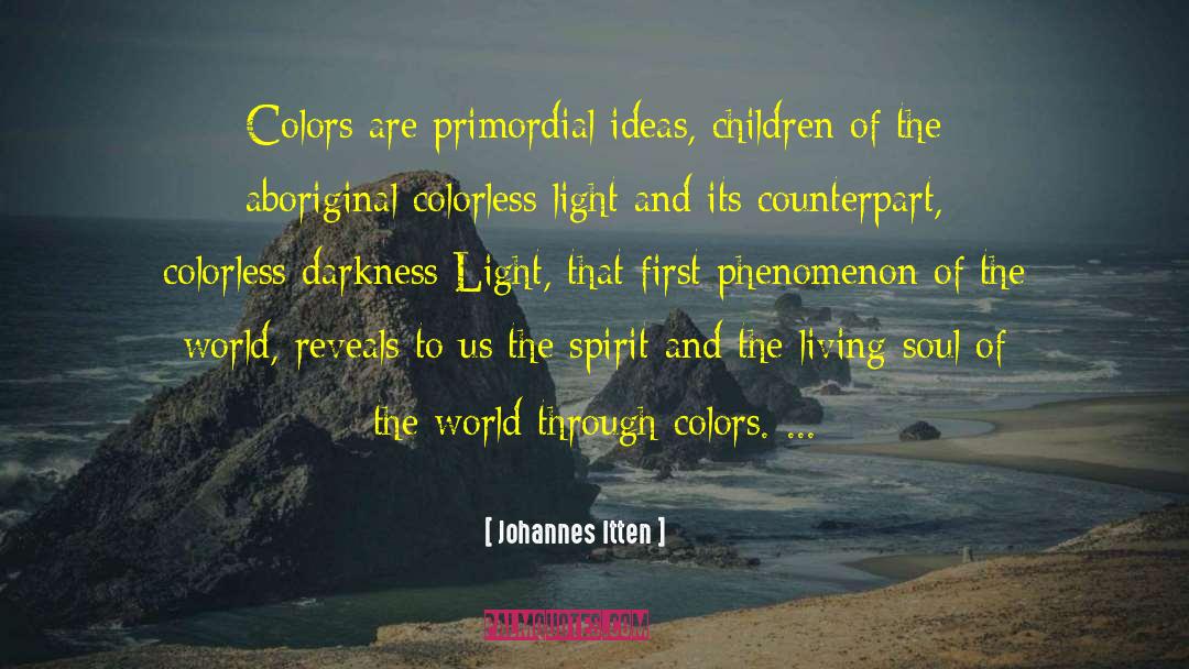Johannes Itten Quotes: Colors are primordial ideas, children