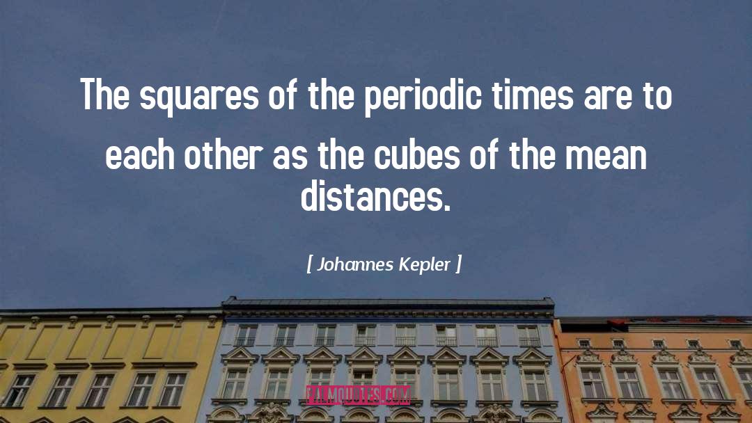 Johannes Kepler Quotes: The squares of the periodic