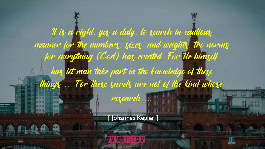 Johannes Kepler Quotes: It is a right, yes