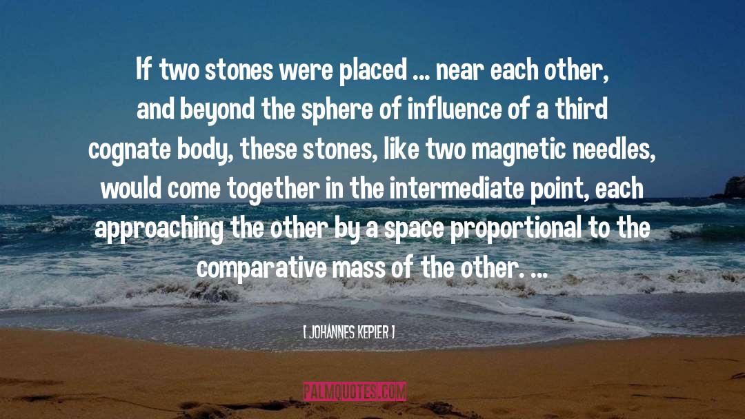 Johannes Kepler Quotes: If two stones were placed
